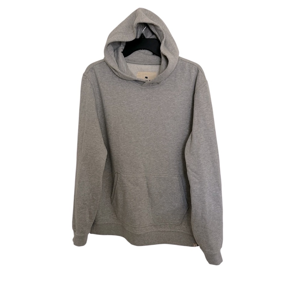 The Normal Brand Herringbone Knit Fleece Interior Pull On Hoodie